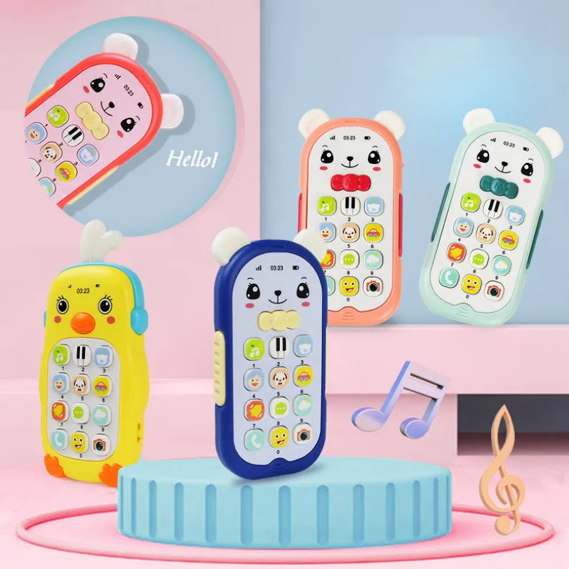 Baby Mobile Phone Toy Telephone Music Sound Machine for Kids Infant Early Educational Cartoon Machine Phone Kids Toys Gift